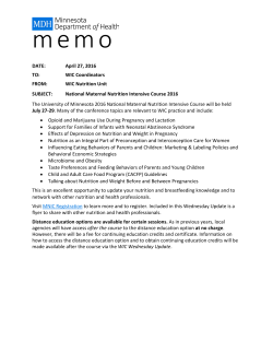 National Maternal Nutrition Intensive Course 2016 (PDF) - 4/27/16
