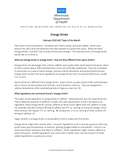 Energy Drinks - February 2016 WIC Topic of the Month PDF) - 2/24/16