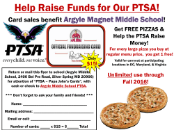 2015-09-29 2015 Fall Argyle PTSA Papa Johns Fundraiser Flyer