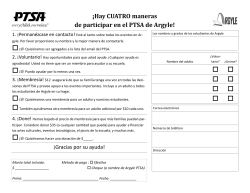 Hay CUATRO maneras de participar en el PTSA de Argyle
