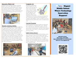 2015 Open House - Argyle Tech Course Brochure
