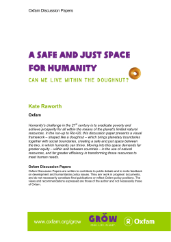 Oxfam discussion paper