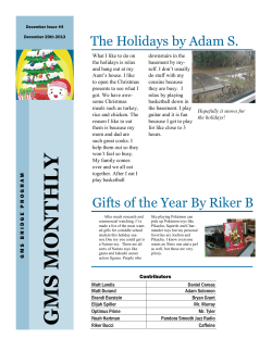 December 2013 GMS Monthly