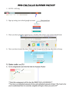 Pre Calculus Summer Packet