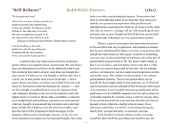 AP Lang Self Reliance