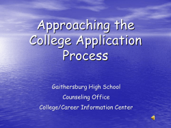 College Application Presentation