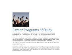 A GUIDE TO PROGRAMS OF STUDY IN CAREER CLUSTERS