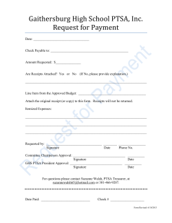 PTSA Request for Payment Form