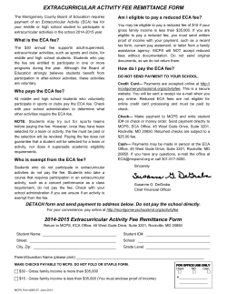 Extracurricular Activity Fee Remittance Form