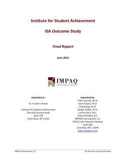 "Institute for Student Achievement (ISA) Outcome Study" (2012).