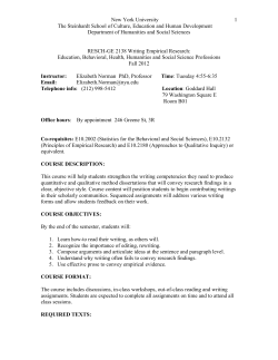 Writing Empirical Research: Education, Behavioral, Health, Humanities and Social Science Professions