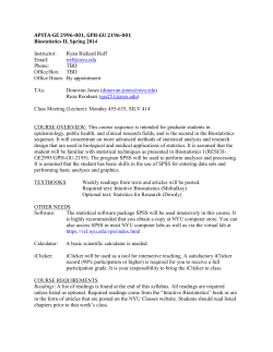 Biostatistics II