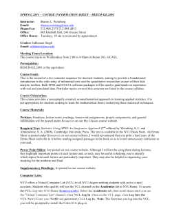 Statistics for the Behavioral and Social Sciences II