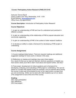 Participatory Action Research