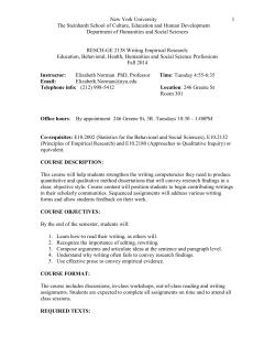 Writing Empirical Research: Education, Behavioral, Health, Humanities and Social Science Professions