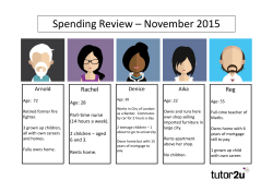 Click here for a copy of an activity called 'Spending Review Stakeholders'