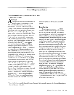 Cool-Season Grass Agroecozone Trial, 1997