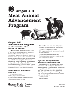 Meat Animal Advancement (Sheep, Beef, Swine)