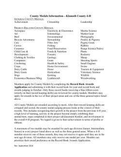 County Medals Record Book Awards Information