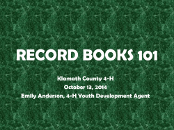 View Record Books 101 Training PowerPoint Presentation (PDF formatted)