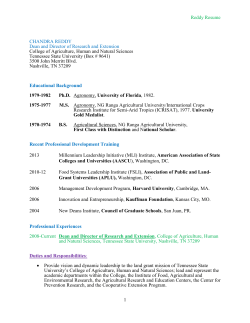 Click here for full Resume of Dr. Reddy