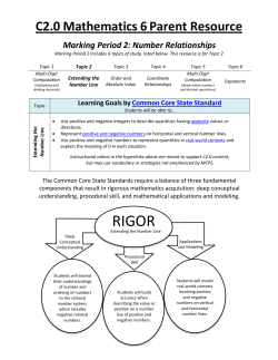 Parent Resource: Extending the Number Line