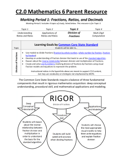 Parent Resource: Division of Fractions