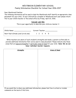 Family Information Checklist