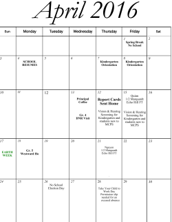 April and May 2016 calendar