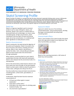 Skatol Screening Profile (November 2015; PDF)