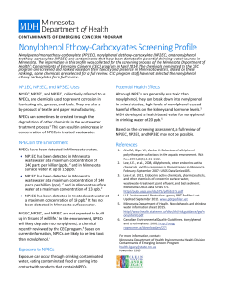 Nonylphenol Ethoxy-carboxylates Screening Profile (November 2015; PDF)