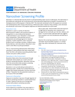 Nanosilver Screening Profile (November 2015; PDF)