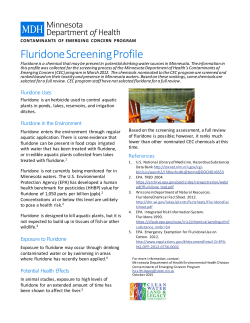 Fluridone Screening Profile (November 2015; PDF)