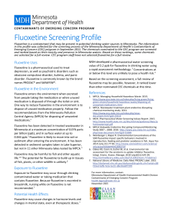 Fluoxetine Screening Profile (November 2015; PDF)