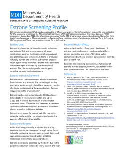 Estrone Screening Profile (November 2015; PDF)