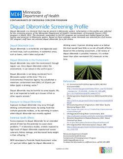 Diquat Dibromide Screening Profile (November 2015; PDF)