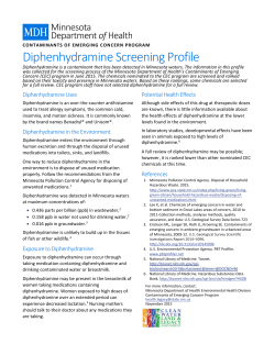 Diphenhydramine Screening Profile (November 2015; PDF)