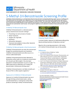 5-methyl-1h-benzotriazole Screening Profile (November 2015; PDF)