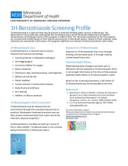 1H-benzotriazole Screening Profile (November 2015; PDF)