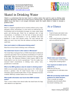Skatol (3-Methyl-1H-Indole) Information Sheet (June 2012; PDF)