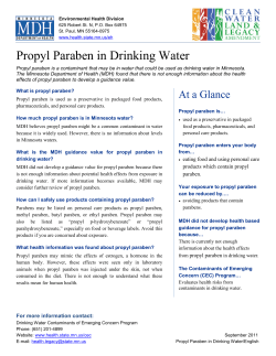 Propyl Paraben Information Sheet (September 2011; PDF)