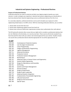 ISE Professional Electives
