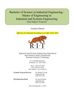 BSIE/MEISE Graduate Manual