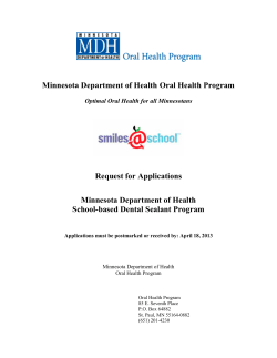 2013 School-Based Sealant RFA (PDF: 449KB/21 pages)