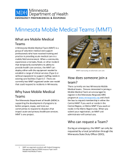 Mobile Medical Teams(MMT) (PDF: 105KB/1 page)