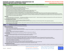 Pandemic Incident Command Considerations for Healthcare Facilities by Event Stage (PDF: 77KB/1 page)