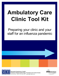 Ambulatory Care Clinic Tool Kit (PDF: 958KB/60 pages)