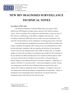 Formatted for print: HIV Surveillance Technical Notes (PDF: 32KB/8 pages)