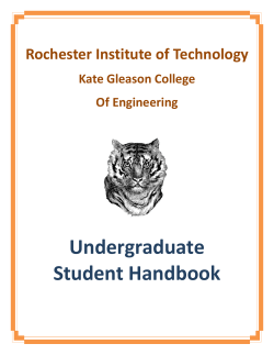 Kate Gleason College on Engineering Undergraduate Student Handbook