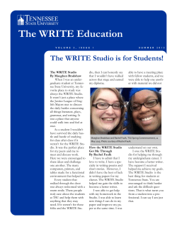 Summer 2013 WRITE Newsletter